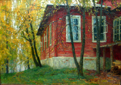 Федосов Н.П. Осень. Старый дом. 1983 год.